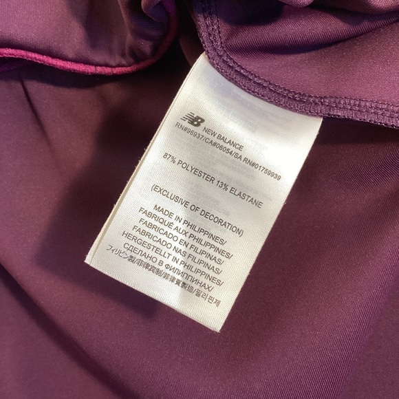 New Balance Tournament Tennis Dress, Deep Plum Style WD51401 Medium Pickleball - Picture 12 of 14